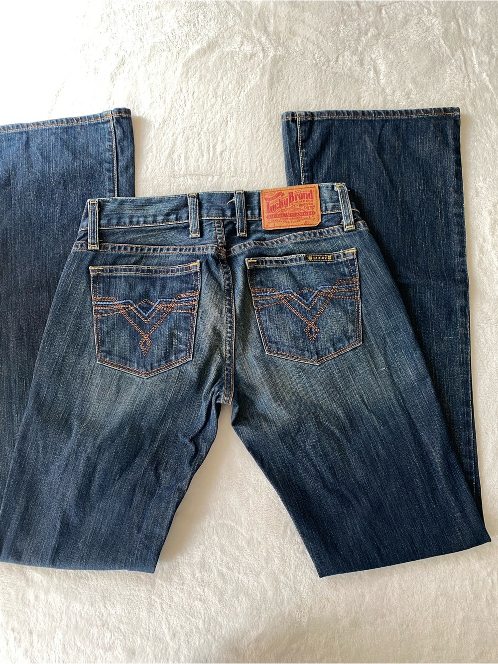 Vintage Lucky Brand Sweet Dream Bootcut Jeans Size 0/25 Dark Wash Low Rise Y2K